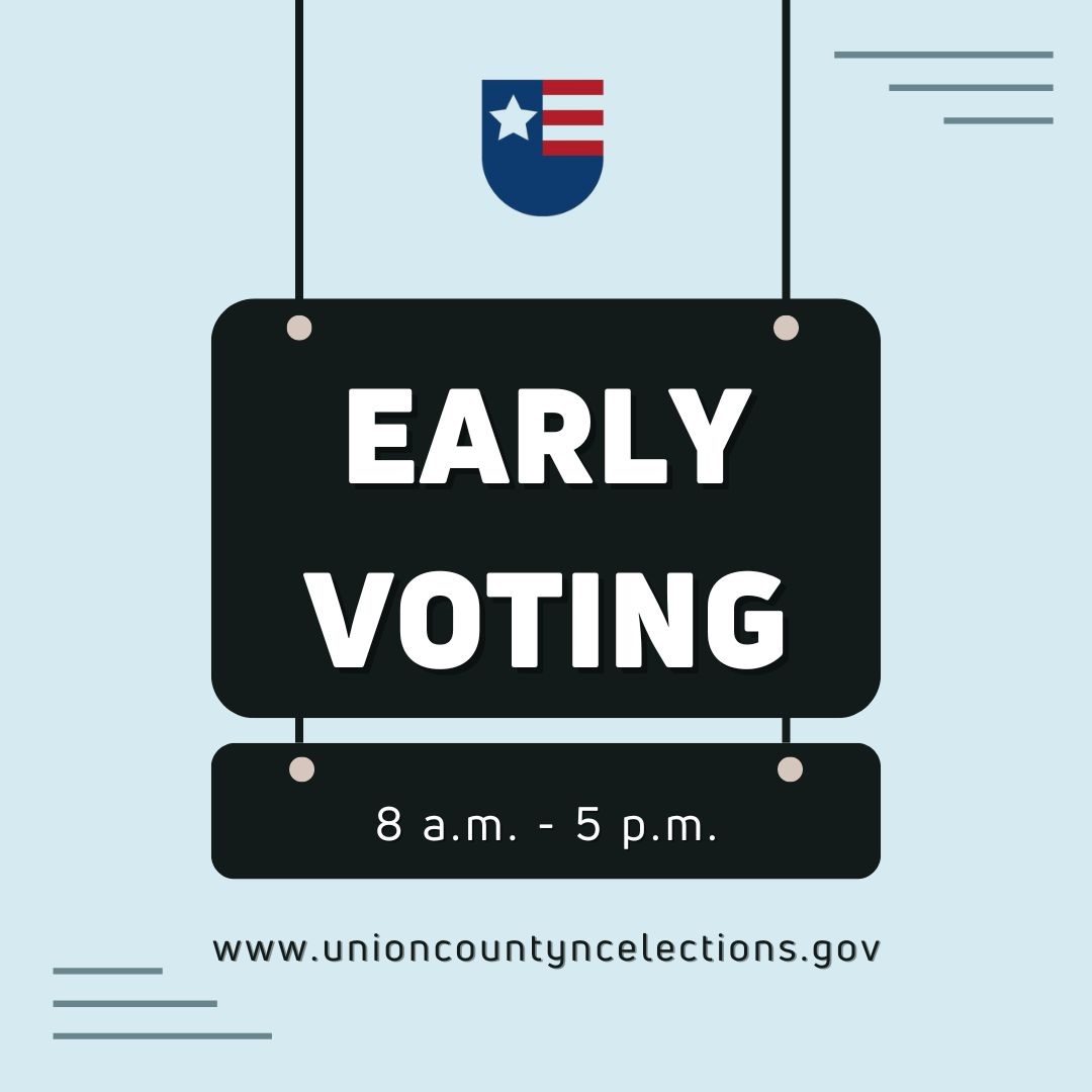 The turnout for the first 5 days of Early Voting has been light. Take advantage of the short wait times and vote today! #VoteEarly #Vote2024 #unioncountyncelections