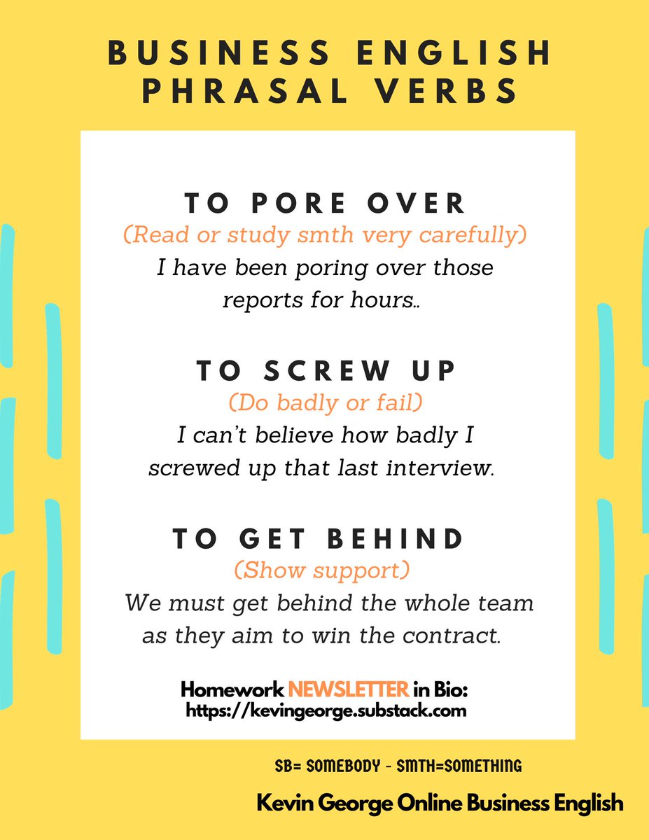 Post 53 - Advanced C1 English phrasal verbs with examples from business contexts!
More examples in the thread 🖊️
Check link in bio or below⬇️in comments for FREE Homework Newsletter📧
#英語日記 #twinglish #ESL #teachers #phrasalverbs #vocabulary #LanguageLearning