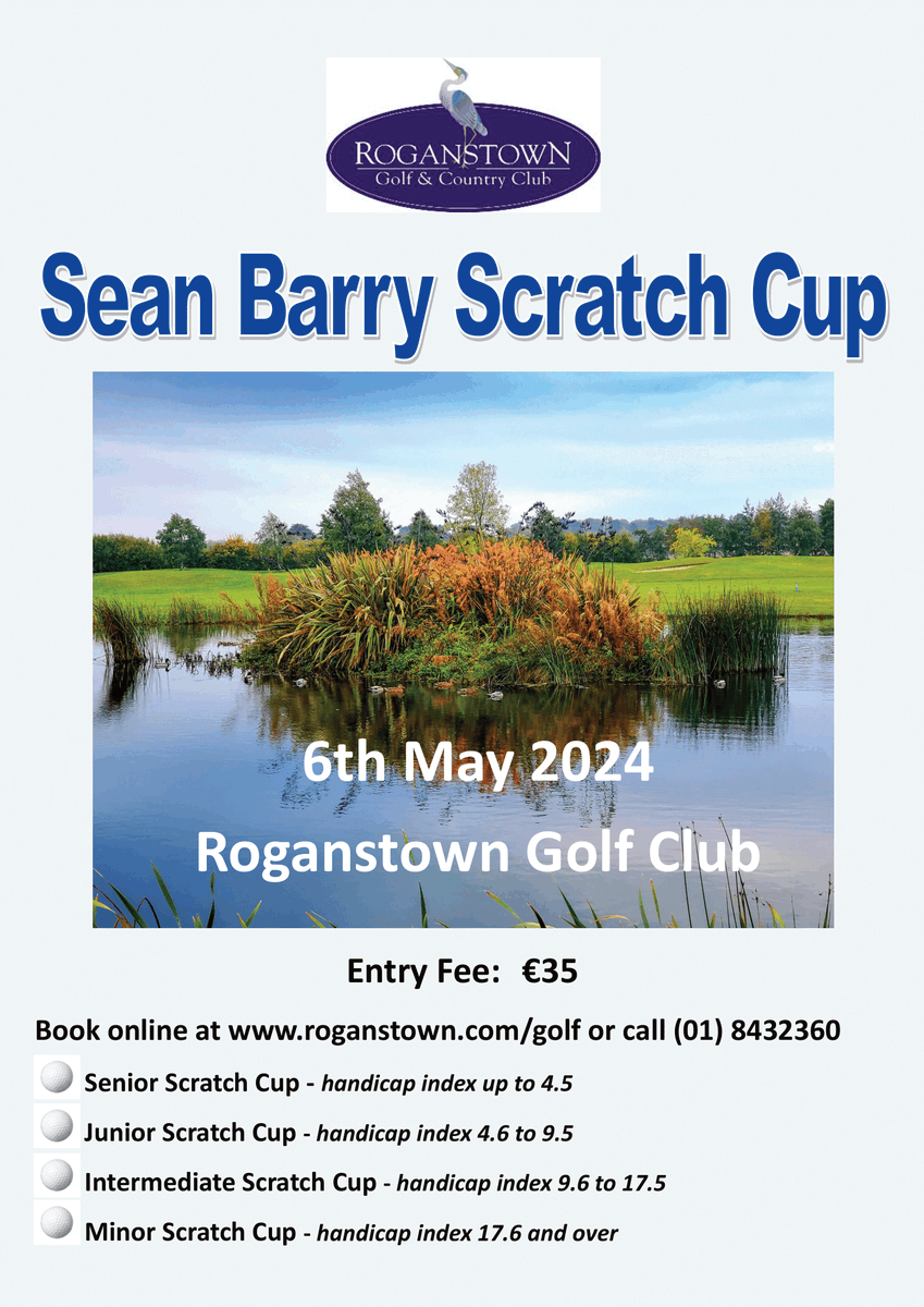 Mon 6th May Roganstown Golf Club Senior (4.5 max), Junior (4.6 - 9.5), Intermediate (9.6 - 17.5) & Minor (17.6 +) Scratch Cups €35 - Book Here 👇clubnet.golfgraffix.com/Booking/visito… #ScratchCup #ScratchCups #SeniorScratchCup #JuniorScratchCup #IntermediateScratchCup #MinorScratchCup