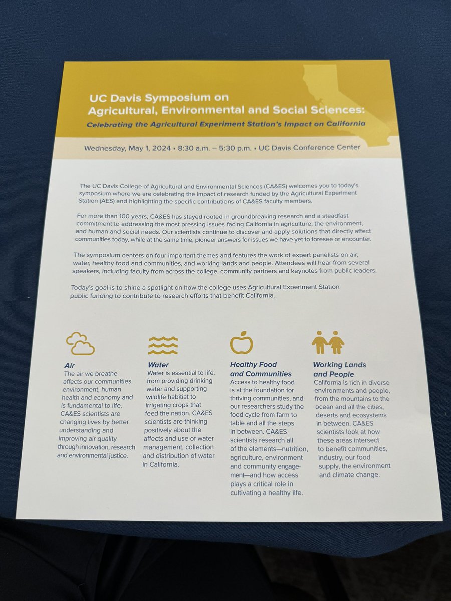 CA&ES, UC Davis (@ucdaviscaes) on Twitter photo Today <a href="/ucdavisCAES/">CA&ES, UC Davis</a> is hosting a symposium to celebrate the impact of research funded by the Agricultural Experiment Station. #UCDavisAES Today <a href="/ucdavisCAES/">CA&ES, UC Davis</a> is hosting a symposium to celebrate the impact of research funded by the Agricultural Experiment Station. #UCDavisAES