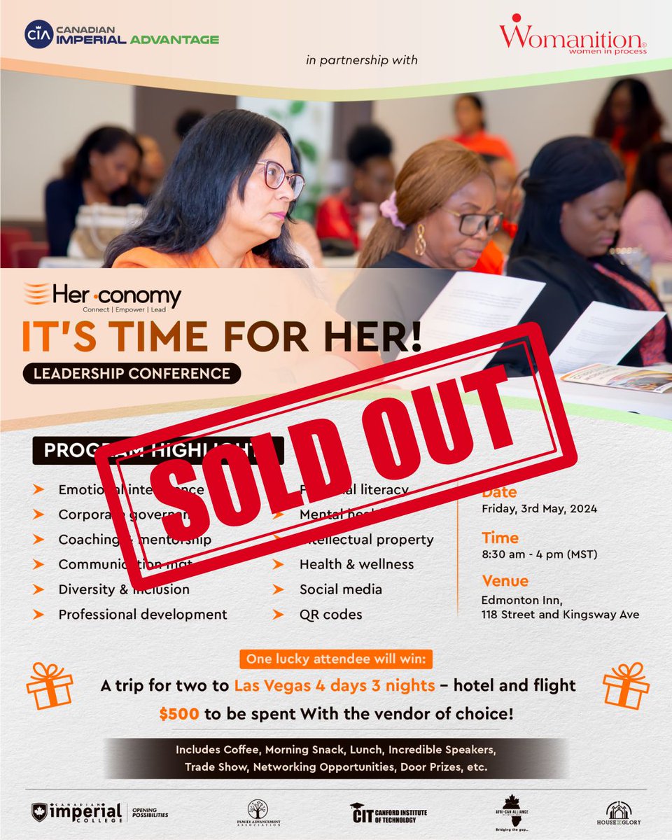 The Leadership Conference is officially SOLD OUT!! We can't wait to kick things off this Friday! Get ready for an unforgettable day of insights, inspiration, and networking. See you soon! 🌟🎟️ #LeadershipConference #SoldOut