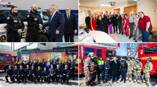 On this National First Responders Day, I though the best way to honour frontline heroes across Ontario was to crank out a #DollarStoreGovt photo op with me as the centre of each photo, instead of just showing 1st responders. I'll tap anyone to put out my propaganda.