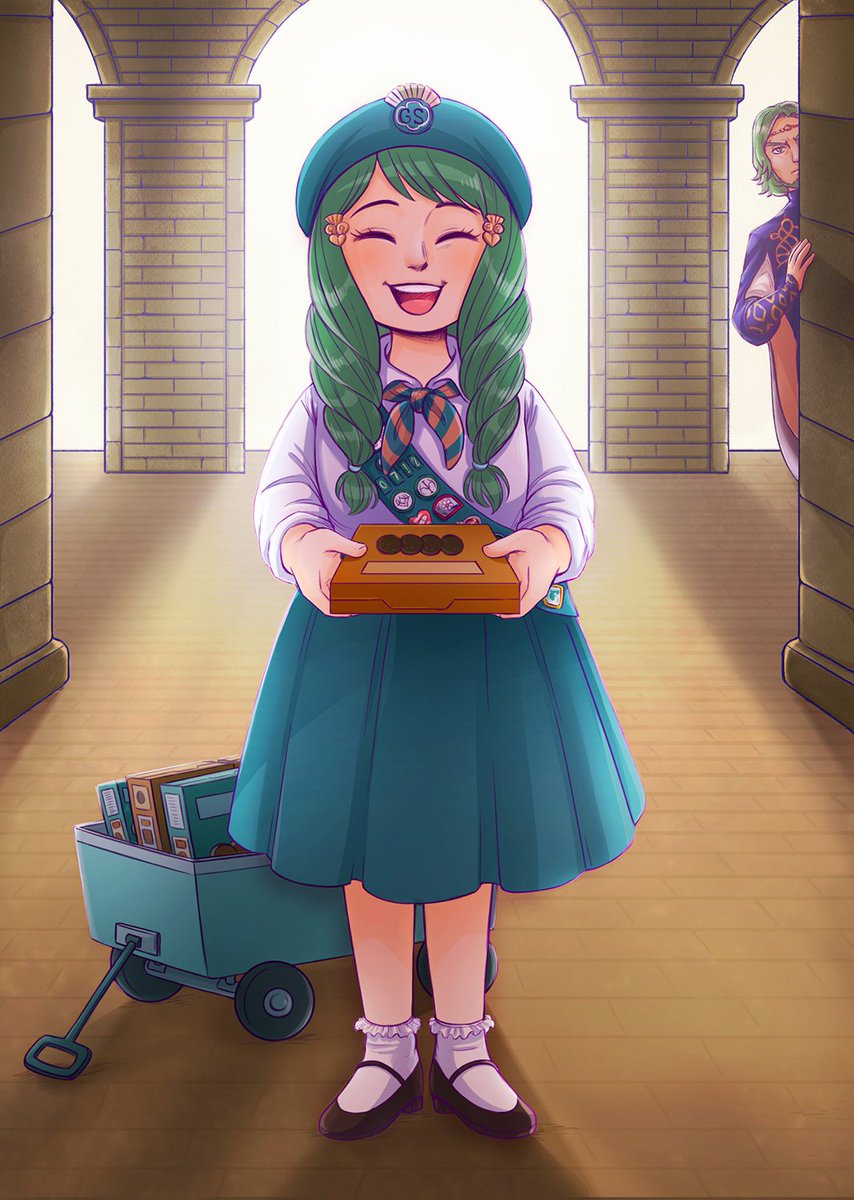 It's cookie season for Girl Scout Flayn! 💚
She recommends the Garreg Mach Mints and Seiros S'mores!  

But be careful, looks like someone keeping track of how many cookies you're buying 👀
#FireEmblem