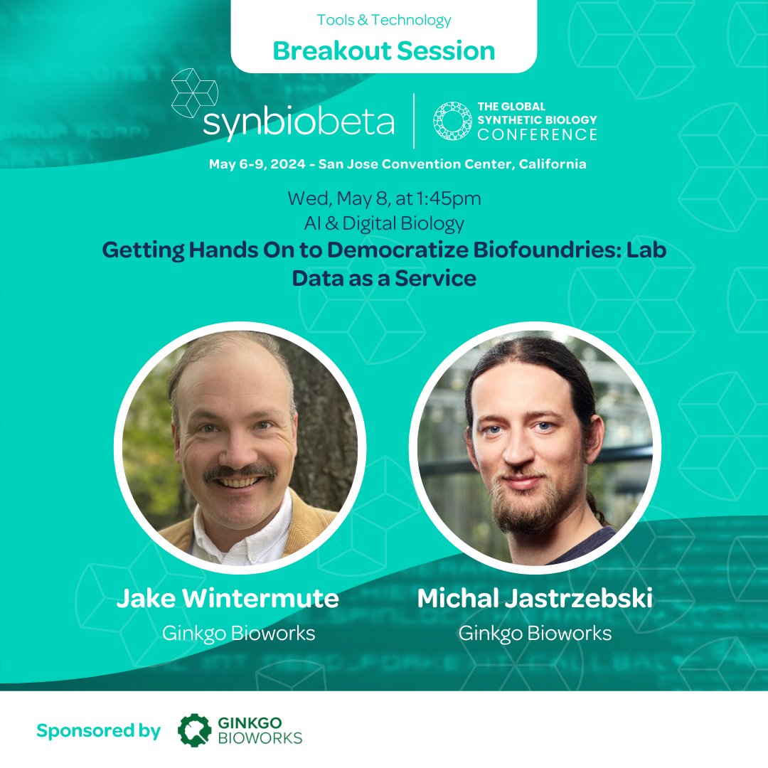 johncumbers's tweet photo. To support the #bioeconomy and grow our collective knowledge, @Ginkgo is, for the first time, opening up access to their Foundry data with a streamlined, easy-to-use, IP-protected collaboration model. Join this session for an interactive look at how you can access some of #synbio's biggest data sets and accelerate your innovation! https://t.co/uf0QZZqzb2 #SynBioBeta2024