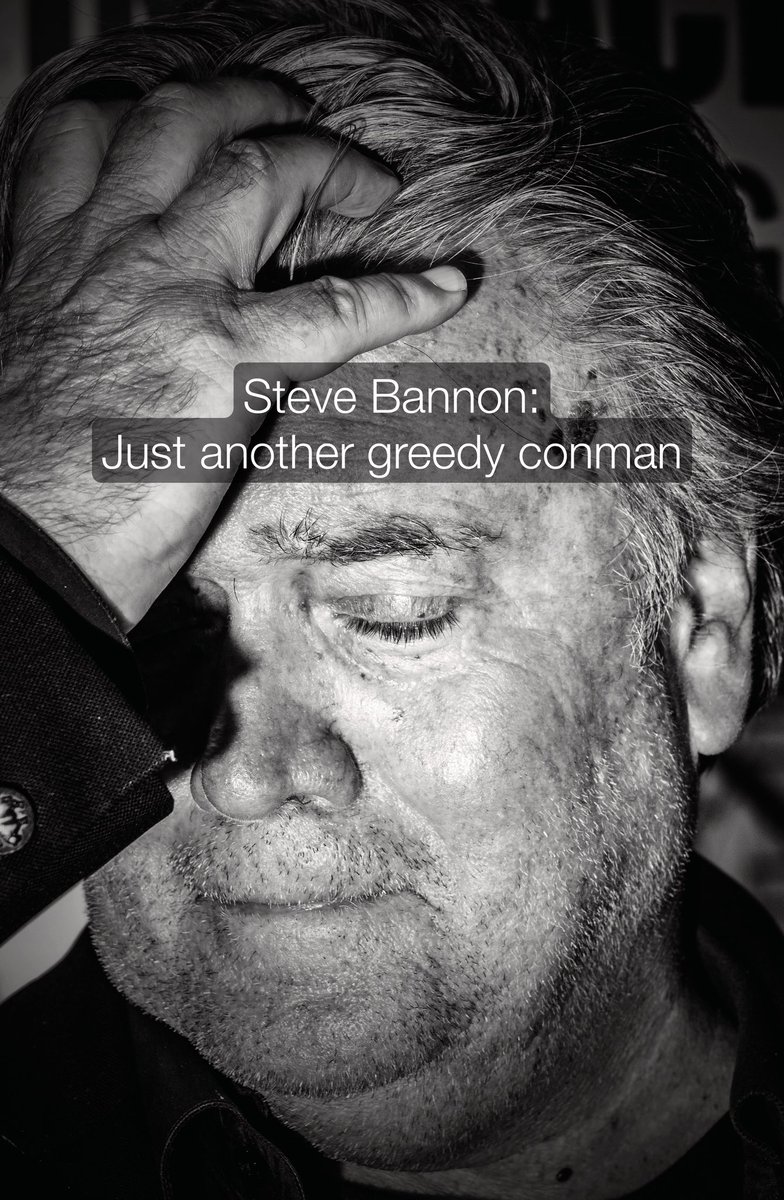 Steve Bannon stole from donations to build the US - Mexico wall. He took money from Chinese billionaire Guo Wengui. He travels the world sucking up to wealthy dictators.
Underneath it all, he’s just another greedy conman like Donald Trump.
