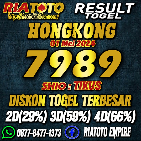 RESULT TOGEL 01 Mei 2024❣️
Cuan Profit Dan Rayakan Kemenangan-Nya
Salam JACKPOT & Salam MAXWIN💰
Whatsapp : anakcupu.com/waria
LINK : riatotovip.com/m
ALTERNATIF : heylink.me/RiatotoVIP/
#riatoto #angkajp #result #prediksisgp #prediksisydney #prediksihk #prediksi