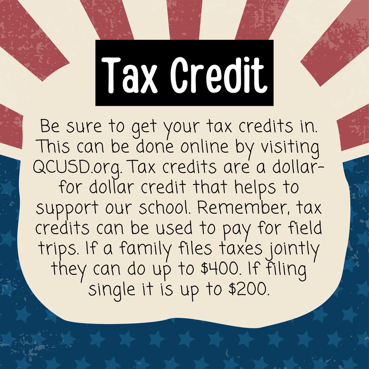 Be sure to get your tax credits in! #qceleads #qcleads