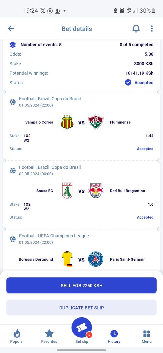 *PARIPESA*  

 *FOOTBALL* ⚽🎯

 *5 games* 🤲
 *5 odds* ✅
 *Starting@8:00PM* 

 *Use BOOKING CODE* 👉🏿 *5FF1A* 

 *Make a first deposit and earn a welcome bonus upto 11800kes* 

 *REGISTER & DEPOSIT!* 
👉 combodef.com/L?tag=d_305950…

 *ALWAYS  USE MY PROMOCODE AS* : 👉🏻 *mosomi*