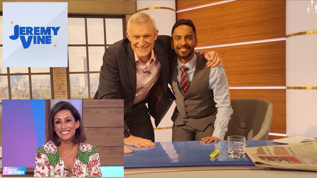 9.15am - 11.15am, I'm on @JeremyVineOn5 show with BBC Apprentice season 1 star (all the way back from season 1 in 2005) & ITV Loose Women panellist Saira Khan debating news stories 📰 Look forward to seeing you tomorrow @theJeremyVine. #JeremyVine