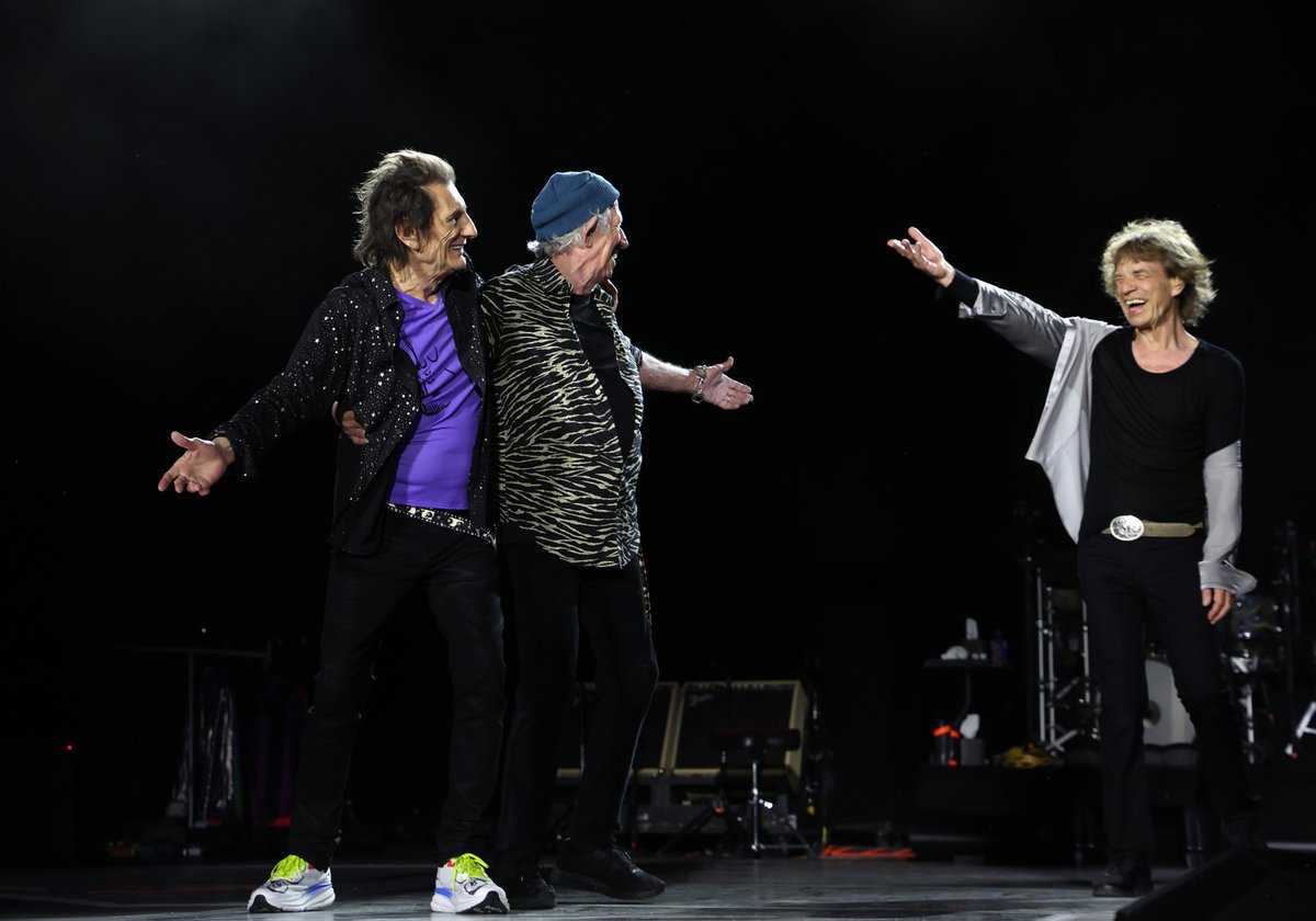 The Stones kicked off the Hackney Diamonds tour Sunday night in Houston. From all accounts, it was a gas. Can’t wait to see it for ourselves June 27 & 30. Will you be there? 📷: Kevin Mazur/Getty Images