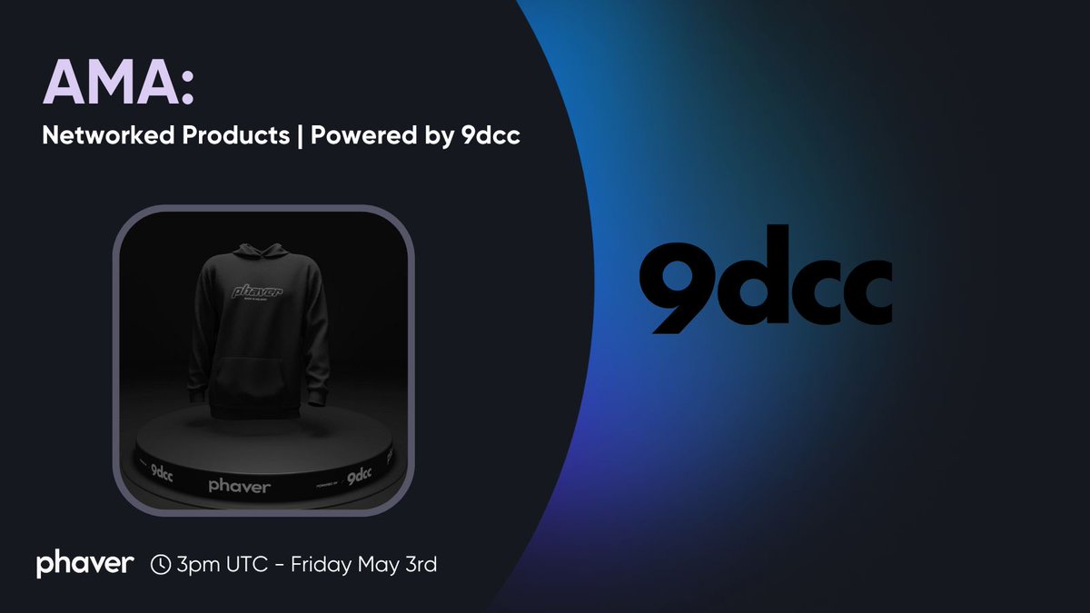 Phaver has been making moves in the 'Networked Products' space in a recent collab with @9dccxyz 🔥 Join us for a conversation about Networked Products and a deep dive into the 9dcc ecosystem 🧢 🗓️ 3pm UTC - Friday May 3rd 📍twitter.com/i/spaces/1nAKE… Lets keep Phavering fam 💜