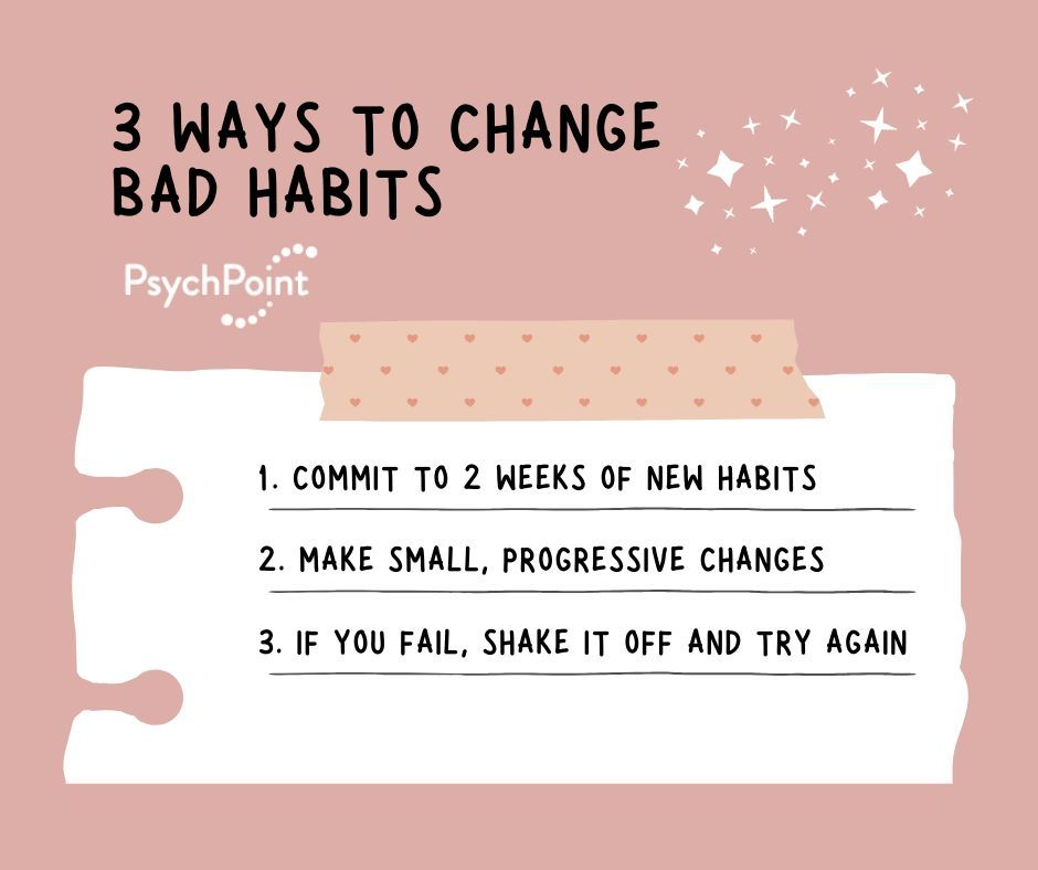 psychpoint's tweet image. 'Embrace the power of habit change. Small steps lead to big results. 
buff.ly/3Gv5sVY 
#habits #changeispossible #growthmindset #selfimprovement #motivation #therapy #counseling #selfesteem #recovery