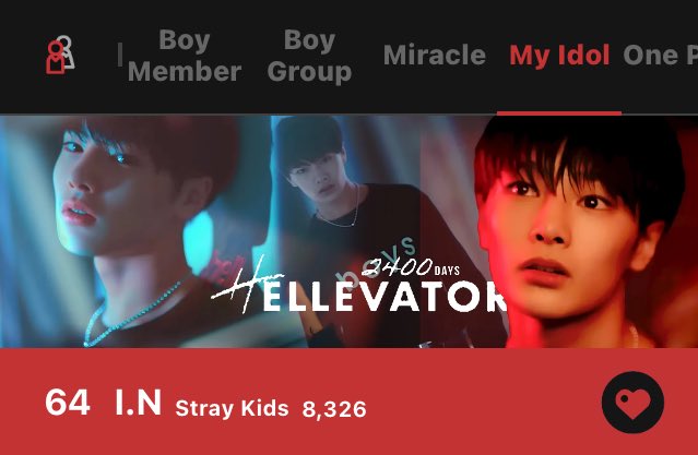 🦊 240502 | I.N on Choeaedol

“Hellevator” M/V - 2400 days! 

♡ Remember to:
  › Vote for I.N on Themed Pick
  › Collect & save EH
  › Check Daily Attendance
  › Drop your DH before 23:30 KST

#I_N #아이엔 #스트레이키즈 #StrayKids
