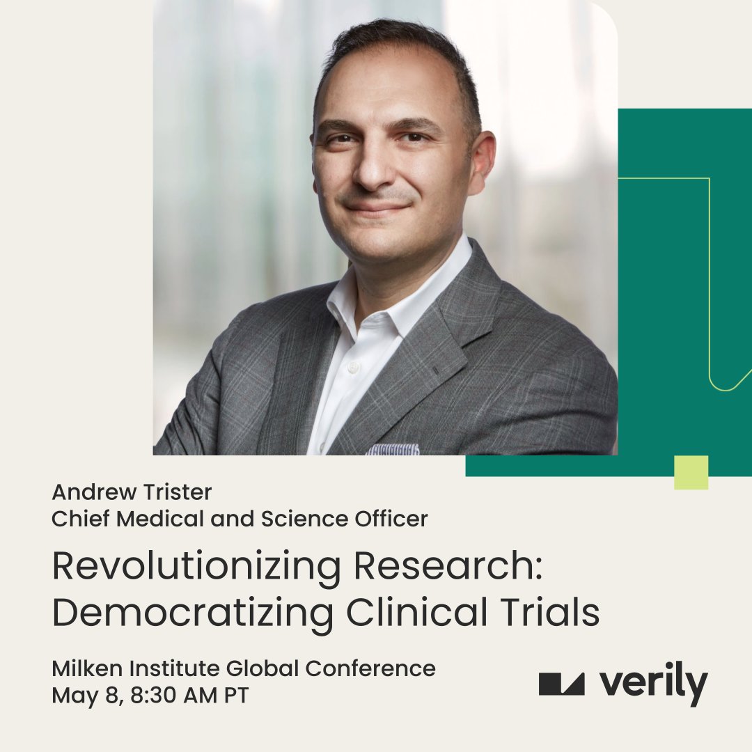 Don’t miss hearing from our own Andrew Trister at @MilkenInstitute #MIGlobal next week. He’ll discuss ways to revolutionize research and democratize #ClinicalTrials through the use of tech and a #DataDriven approach centered around the patient. bit.ly/3UqmMlM