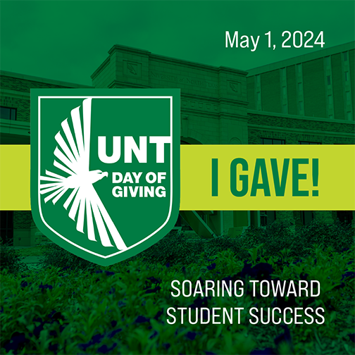 I GAVE! #GiveMeanGreen!

givingday.unt.edu/giving-day/839…