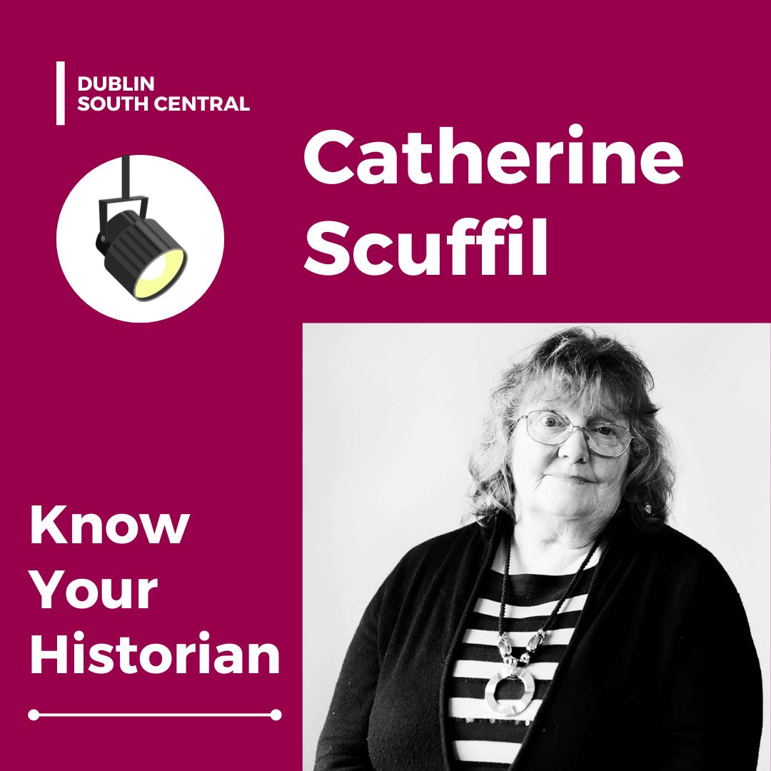 Introducing Catherine Scuffil, Historian in Residence for the Dublin South Central area. @ScuffilC holds talks at: 📍 Inchicore Library 📍 Walkinstown Library 📍 Ballyfermot Library 📍 Kevin Street Library 📍 Dolphin’s Barn Library Details: instagram.com/dubhistorians/… @dubcilib