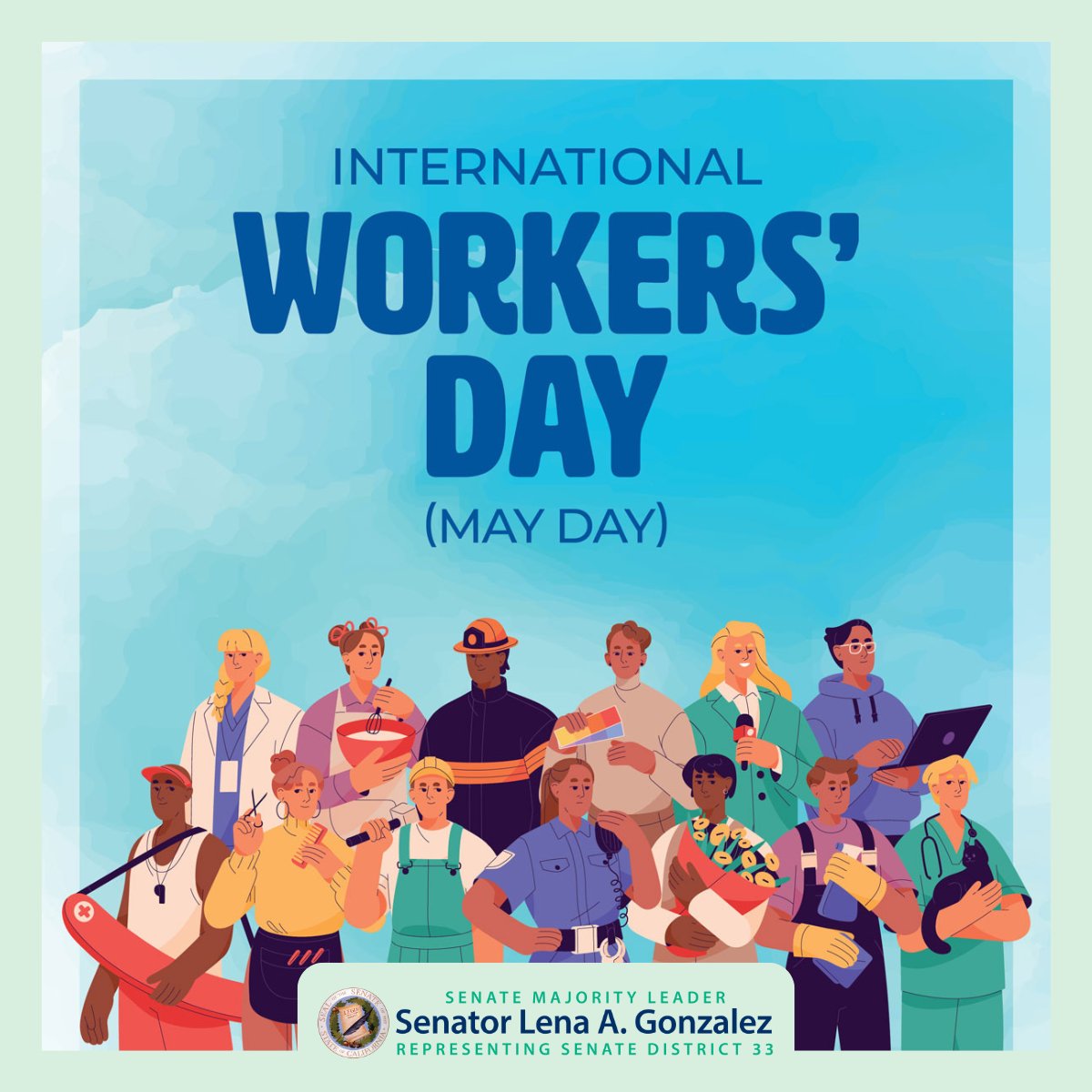 Happy #MayDay/International Workers' Day! 🎉Every day, I'm honored to help fight for workers' rights in CA through legislation such as SB 616 which increased paid sick days from 3 to 5. Together, we can build a brighter future for workers. Learn more: bit.ly/SB616Facts