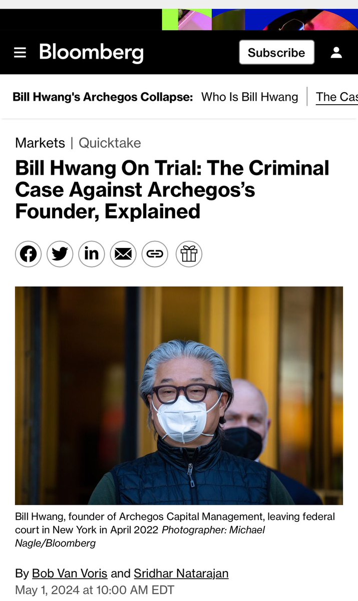 Bill Hwang's Archegos Trial Begins May 8th Archegos' collapse cost Credit Suisse and Nomura Holdings Inc. billions, Morgan Stanley $900 million 'Sung Kook “Bill” Hwang maintained a low profile on Wall Street as he managed his own wealth through his “family office,” known as…