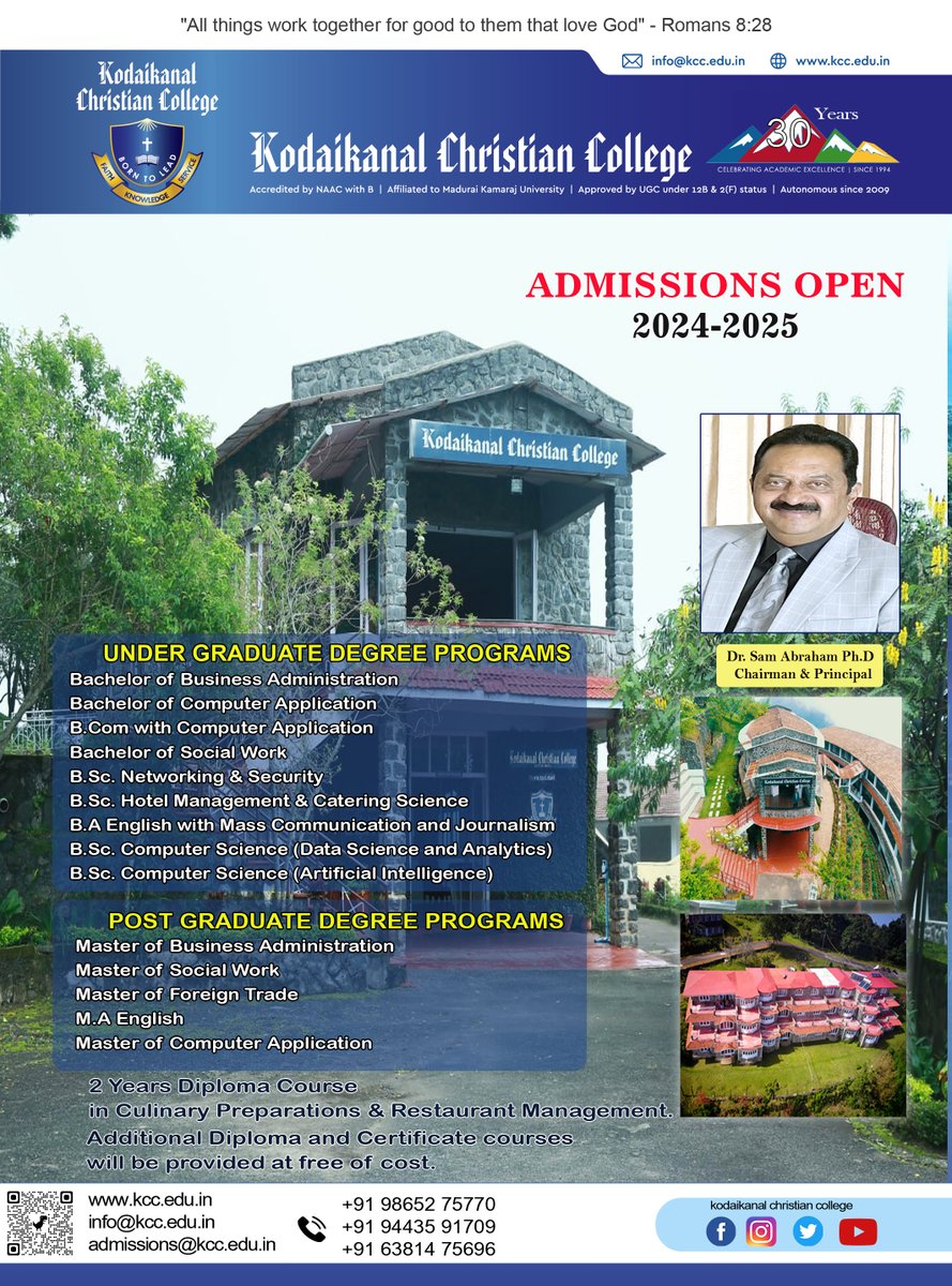 Admissions open 2024-2025.
