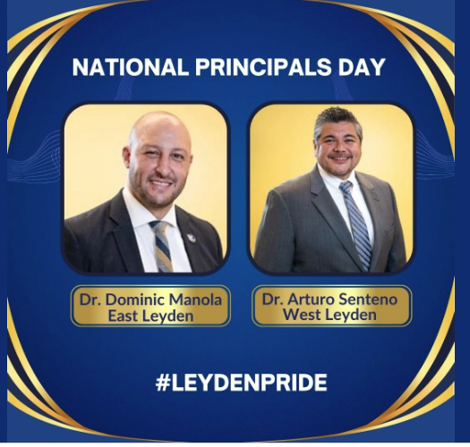 Dr. Manola and Dr. Senteno - two amazing principals who Educate, Enrich and Empower our students, staff and community. Thank you for all you do! #leydenpride