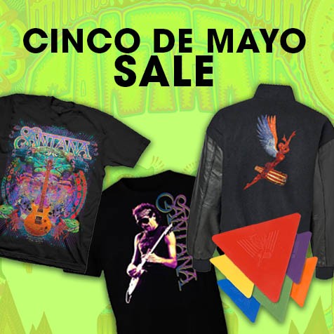 Cinco De Mayo is near and we’re celebrating now through the 5th in the Santana Store. 20 percent off items excluding media, instruments and print on demand. Visit the Santana Store today. santana-online-store.myshopify.com/collections/sa…
