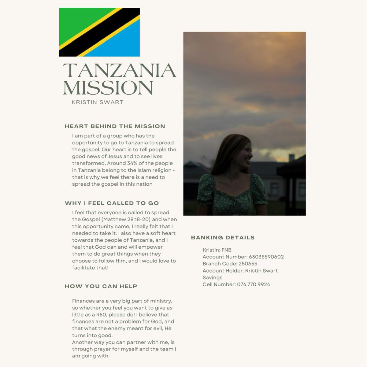 Every rand can help someone learn about Jesus.

ghsza.com

#SpreadTheGospel #TanzaniaOutreach #ShareTheWord #HopeAndSalvation #TransformLives #GiveBack #MakeADifference #ShareTheMission #SpreadLoveAndLight #ImpactBeyondBorders #ChangeLives #SupportTheCause