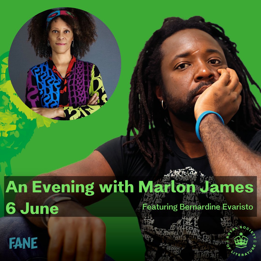 Want to spend an unforgettable evening with two Booker Prize winners? Join @FaneProductions and the RSL on Thursday 6 June, 7.30pm at @bloomstheatre to see Marlon James and RSL President @BernardineEvari to mark the tenth anniversary of James’ book ‘A Brief History of Seven…