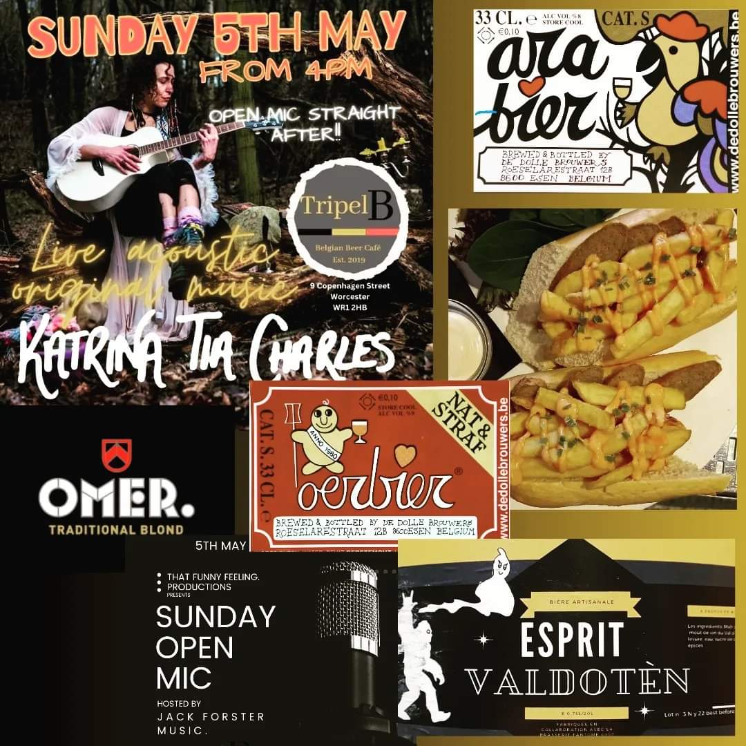 This Super Bank Holiday Sunday... our kitchen opens at 12, we've live music from 4 with Katrina Tia Charles, Open Mic from 6 hosted by Jack Forster, a new Fantôme on tap in Esprit Valdoten & some returning classics in the fridge including Omer, Oerbier & Arabier. Fill yer boots!