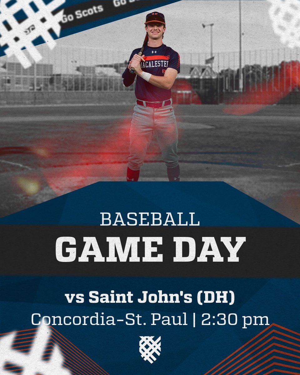 GAME DAY! Good luck Scots! @macalesterbase #GoScots #heymac