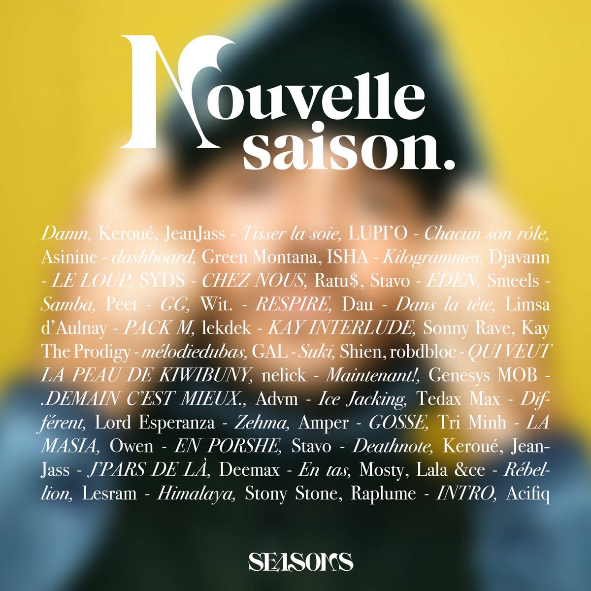 La crème de la crème des sorties d’avril. 

Avec LUPI’O, Dau ou Tedax Max. 

📷 <a href="/raegular/">Rægular</a> 

open.spotify.com/playlist/7ks2q…