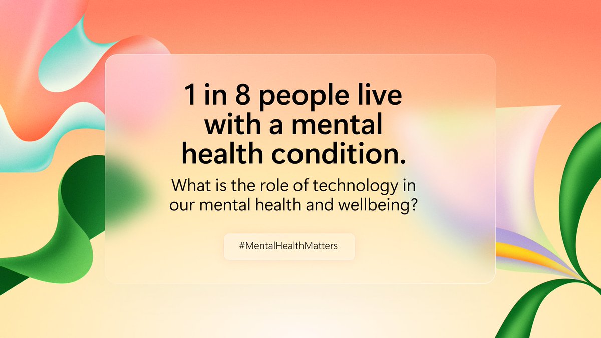 This May, we're celebrating #MentalHealthAwarenessMonth by sharing how Microsoft designs products inclusively and collaboratively, and ways technology can support your mental health. How do you view the role of technology in our mental health and wellbeing?msft.it/6012YOw8A
