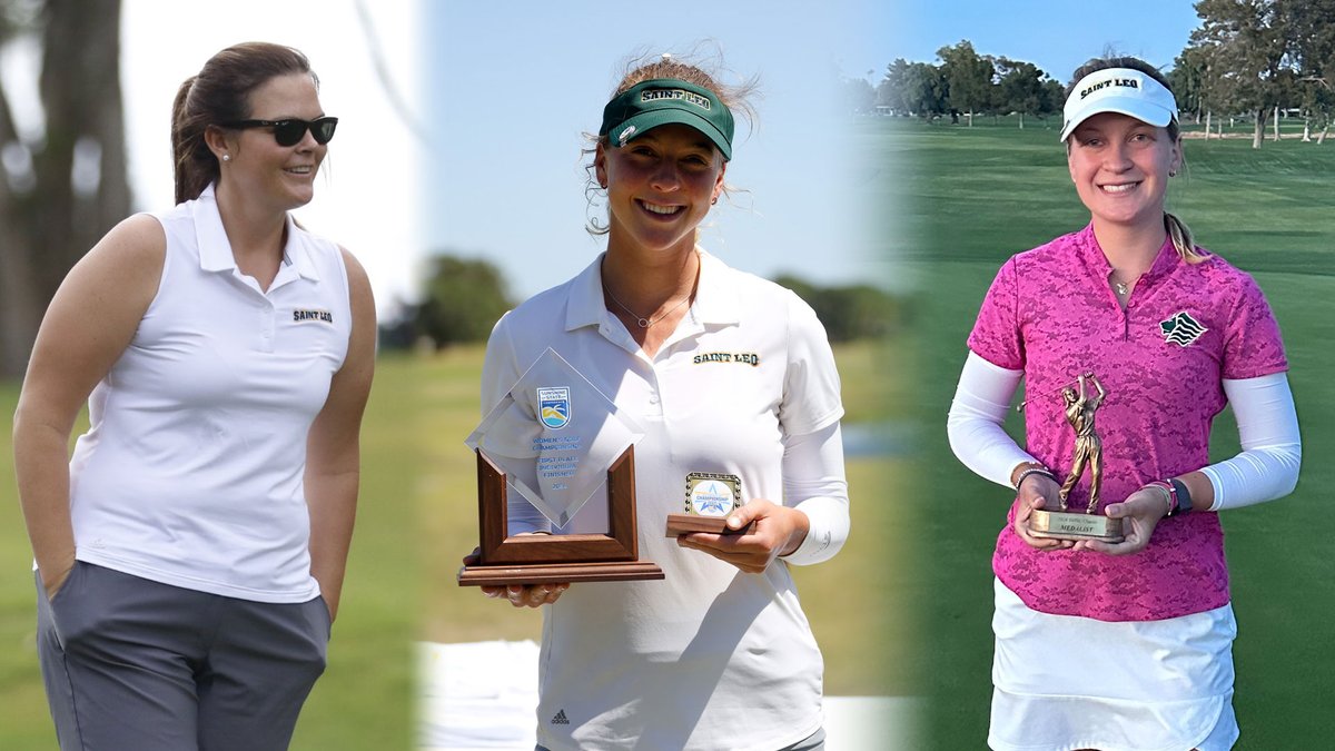 Three from @saintleowgolf earn @D2SSC postseason honors 

Head Coach Lyndsey Bevill is named the SSC Coach of the Year and Elena Verticchio and Maya Cote earn third-team honors

🔗tinyurl.com/yfuzhyfk

#GOLIONS 🦁 | #SAINTLEO1PRIDE 🦁