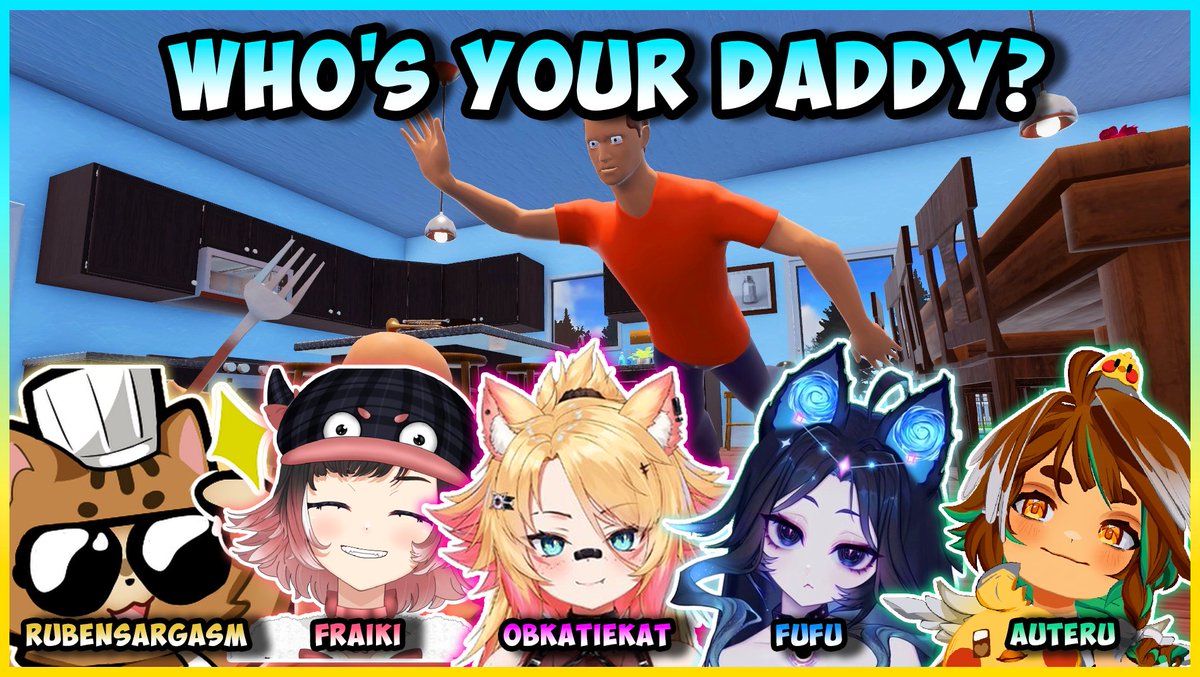 👶BEBES FIND WAYS TO UNALIVEDESPAWN! 

WHO'S YOUR DADDY COLLAB W/ @RubenSargasm @obkatiekat @FufuVT @AuteruTori 

🔴STARTS IN 1 HOUR!