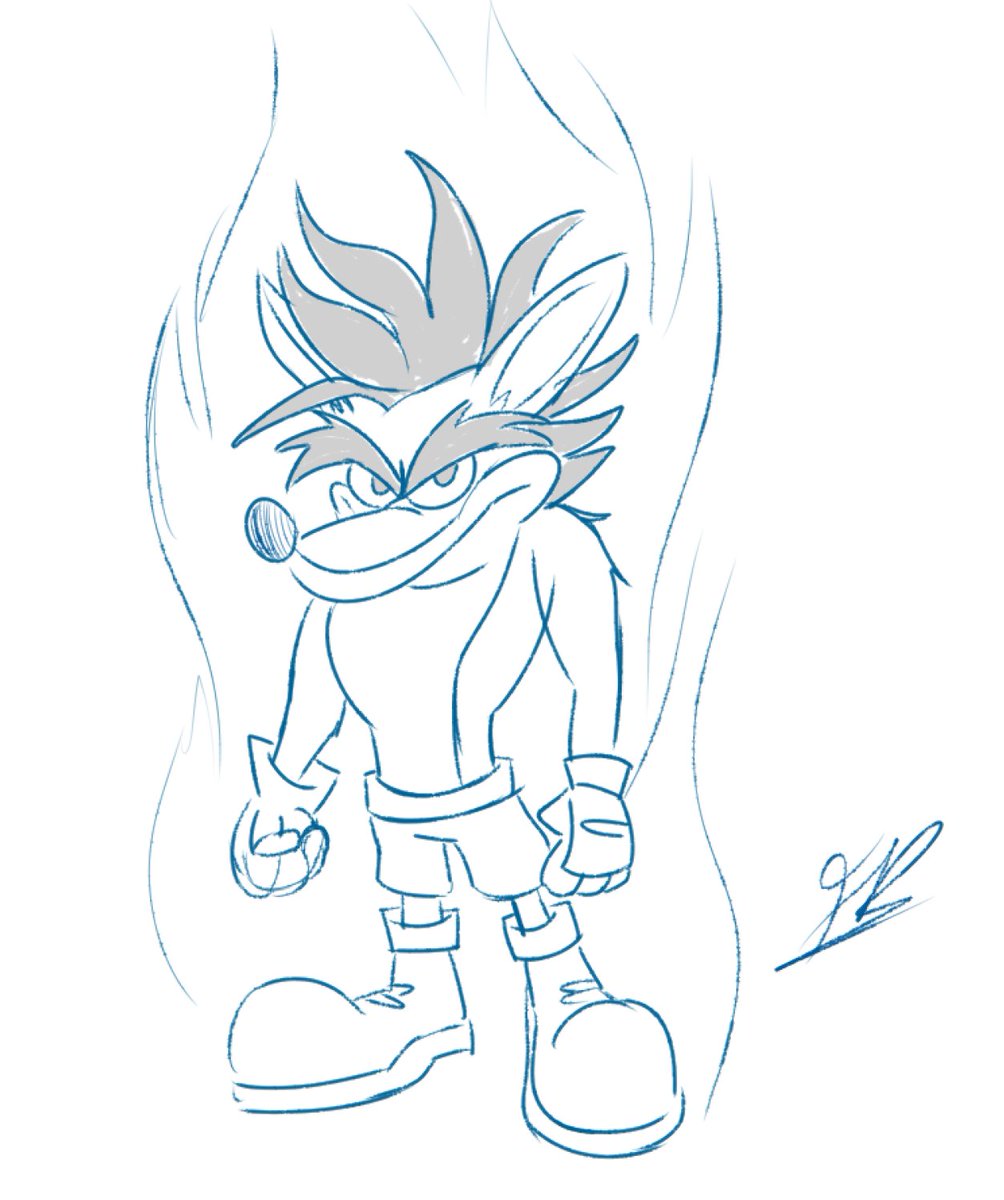 Ultra Instinct Crash (i don't know why i drew this lmao.)