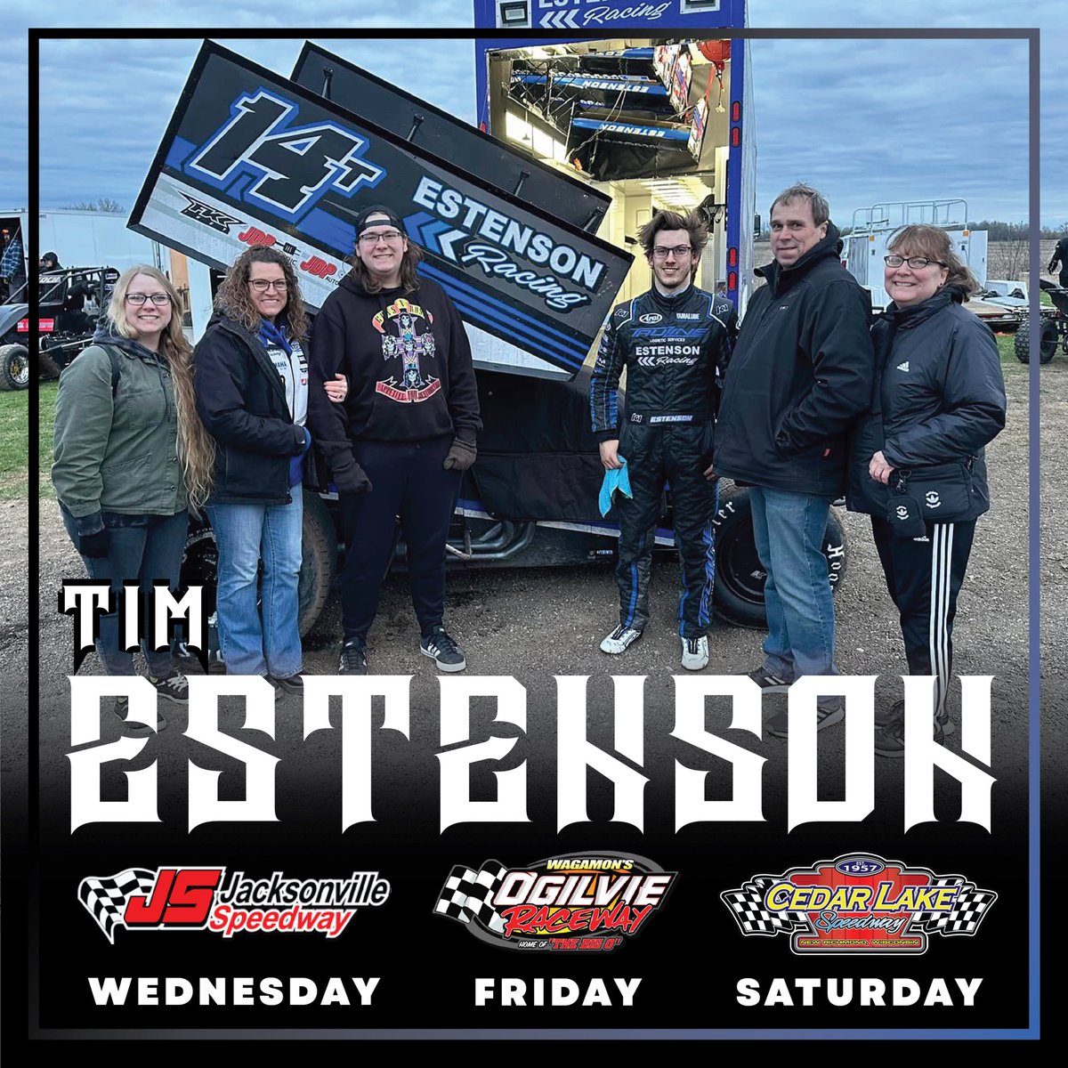 A @WorldofOutlaws race tonight and two @IRA_sprints shows this weekend fill the upcoming schedule for @estenson_tim! #TeamILP