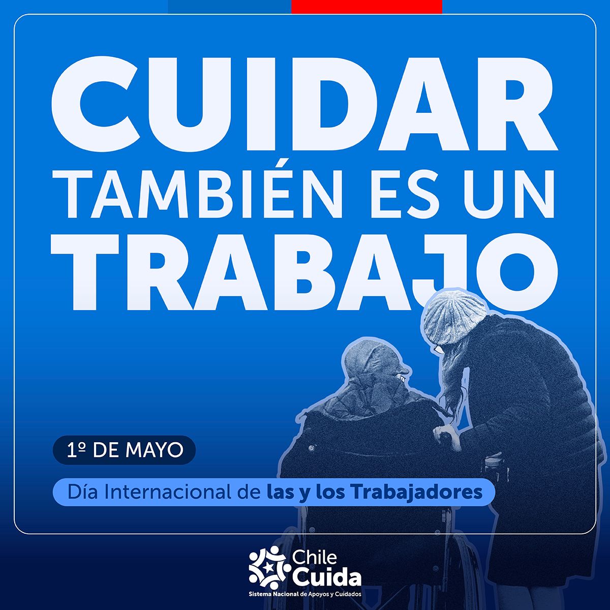 Este #1deMayo, recordamos que cuidar es un trabajo que sostiene nuestras sociedades. El Sistema Nacional de Apoyos y Cuidados #ChileCuida reconoce la experiencia vital de las mujeres, exigiendo derechos, igualdad y libertad en el trabajo remunerado y no remunerado.