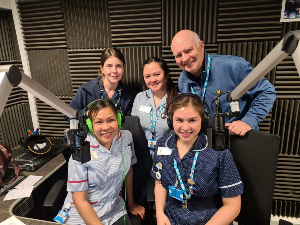 Tonight on the Request Show is Steve pictured with nurses Gwendolyn, Sophie, Elisa and Tina from Oak Ward @royalmarsdenNHS Sutton 💙🩵💙 Make a request: radiomarsden.co.uk/request/ Listen live: radiomarsden.co.uk/listen The Request Show plays 8pm-10pm, replayed tomorrow 7am & 2pm.