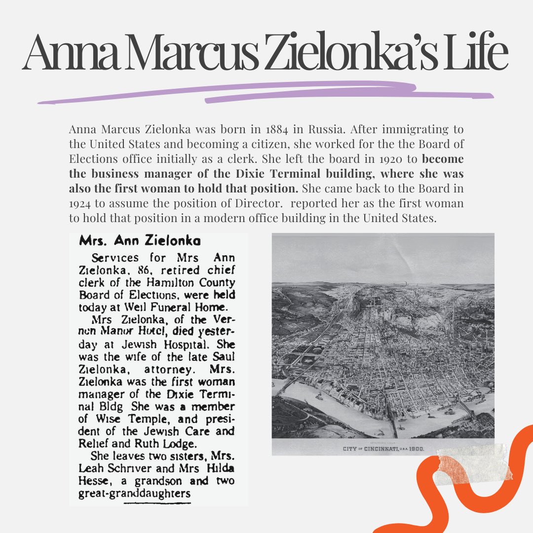 One hundred years ago today, history was made when the first woman in the country was appointed as the Elections Director right here at the Hamilton County Ohio Board of Elections! Hamilton County should be proud to be home to trailblazers like Anna Marcus Zielonka.