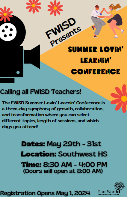 Registration is now open in Eduphoria Conference for the Summer Lovin' Learnin' Conference! @lopez_diane @amgomez_7of7 @Berty924 @CharlieGarciaFW @salazar_brook @jlm723 @SaraBeasFWISD