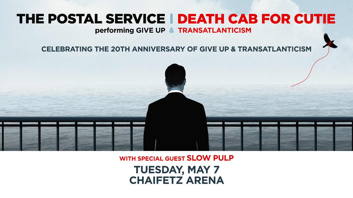 We’ve got your last chance to win tickets to THE POSTAL SERVICE and DEATH CAB FOR CUTIE – this Tuesday night, May 7th at @ChaifetzArena! Find all the ticket details - and find that last chance to still win FREE tickets for the show - right now at tinyurl.com/3vkp76z6!