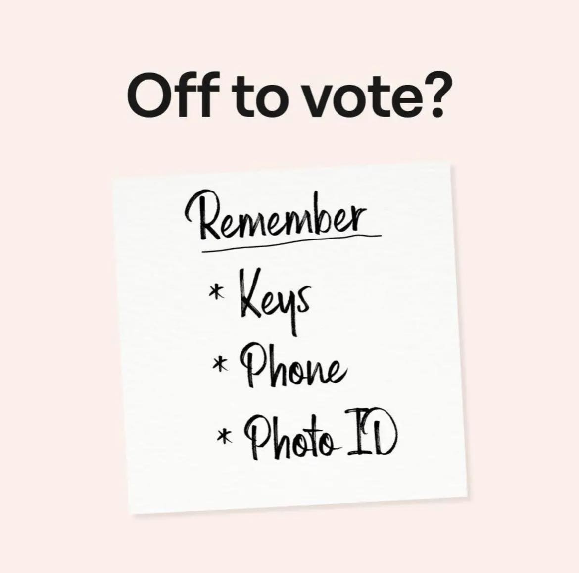 It's polling day. Don't forget you need photo ID to vote in council and Police and Crime Commissioner elections 🌹