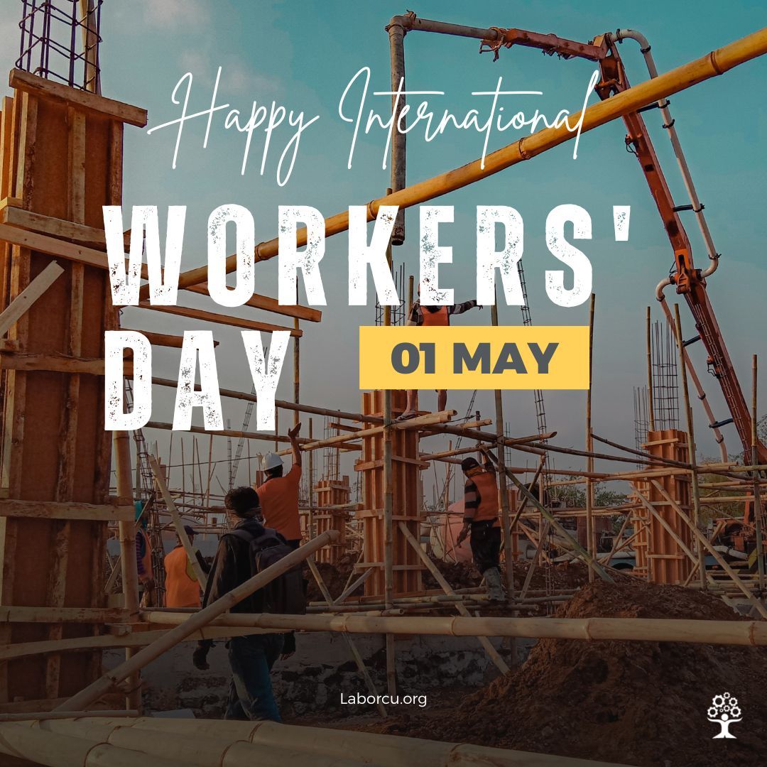 Happy Intl. Workers Day! At Labor CU, we're proud to work hard for you. If you're part of our partnered labor unions, you're eligible to join. Not yet? Let's chat! Empower the workforce with us.
Visit: buff.ly/467n3hG 
#LaborRights #LaborCU #FinancialFuture