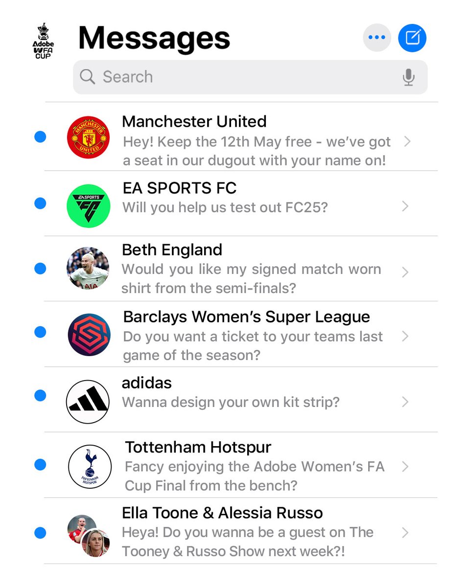 Which text is getting your reply? 👀 #AdobeWomensFACup