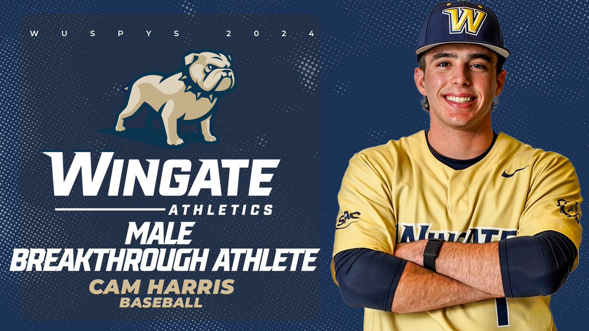🏆 #WUSPYS WINNER 🏆 @WingateBaseball’s Cam Harris is the #WINgate Male Breakthrough Athlete of the Year! #OneDog