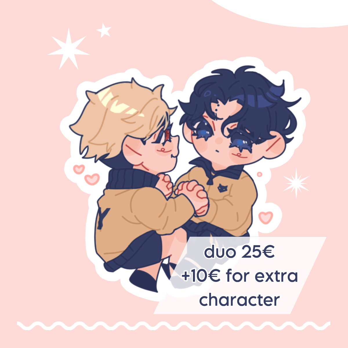 hi im opening chibi couples comms on kofi to put m€ney aside for the cats !! 🐱💗 l!nk bellow !!