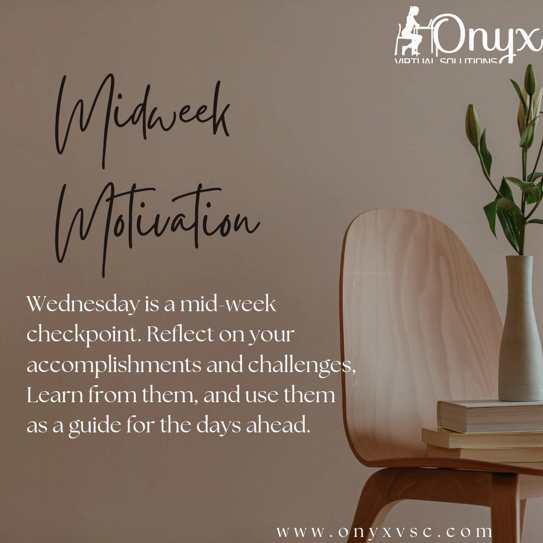 It's a day for self-reflection and personal development. By taking stock of where you are in your journey, you can set yourself up for success in the coming days and weeks.

#WednesdayMotivation
#MakeItCountWednesday
#WisdomWednesday
#WednesdayGoals
#MidweekMotivation