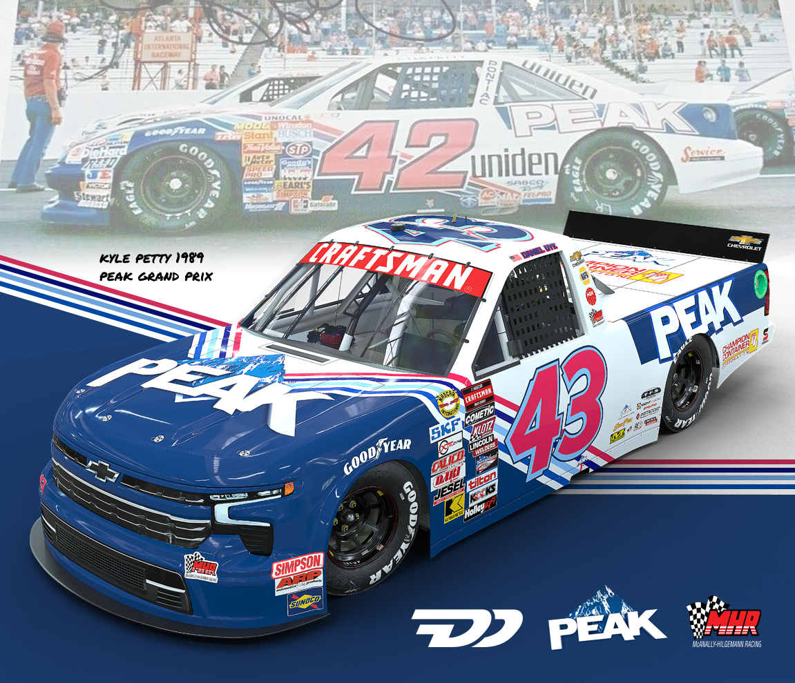 The PEAK of all throwbacks! @danieldye43 is resurrecting @kylepetty's @peakauto paint scheme from 1989 for #NASCARThrowback weekend at Darlington! Full details ➡️ tinyurl.com/37rr8k64 #NASCAR #PeakSquad