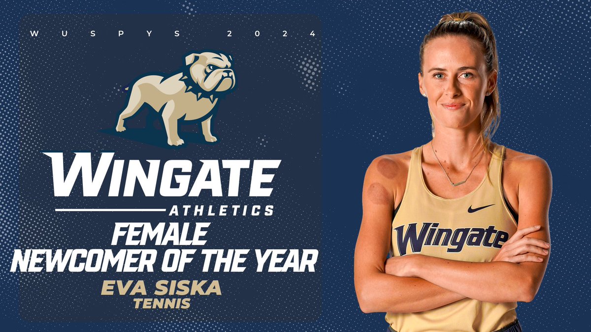 🏆 #WUSPYS WINNER 🏆 @WingateTennis SAC Player of the Year Eva Siska is the #WINgate Female Newcomer of the Year! #OneDog