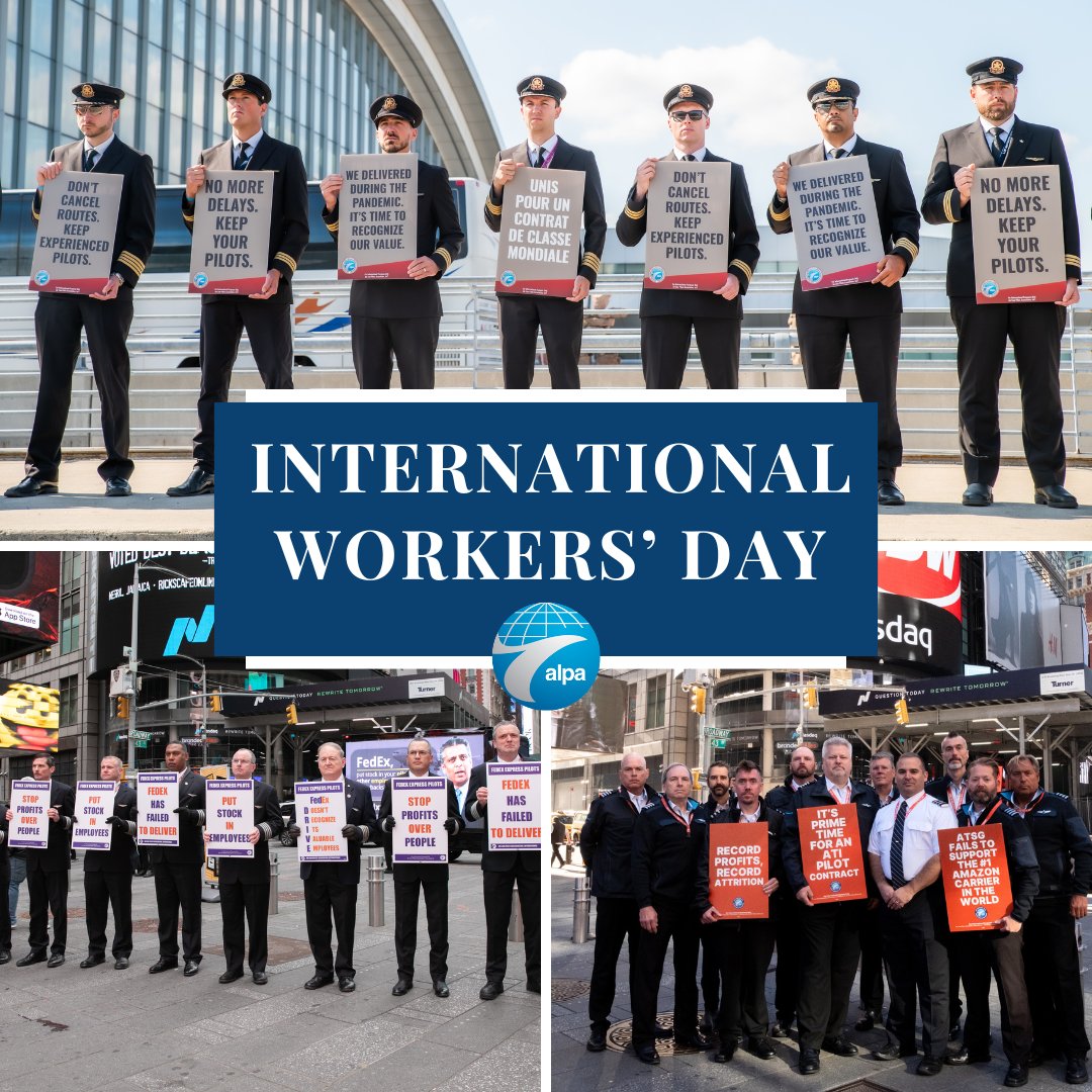 🌍✈️ Today we celebrate #InternationalWorkersDay! ✊ We know that through solidarity and collective action, there is nothing we can’t achieve. Through the power of unionism, we have made great strides in raising the bar for pilots and strengthening our profession. #MayDay