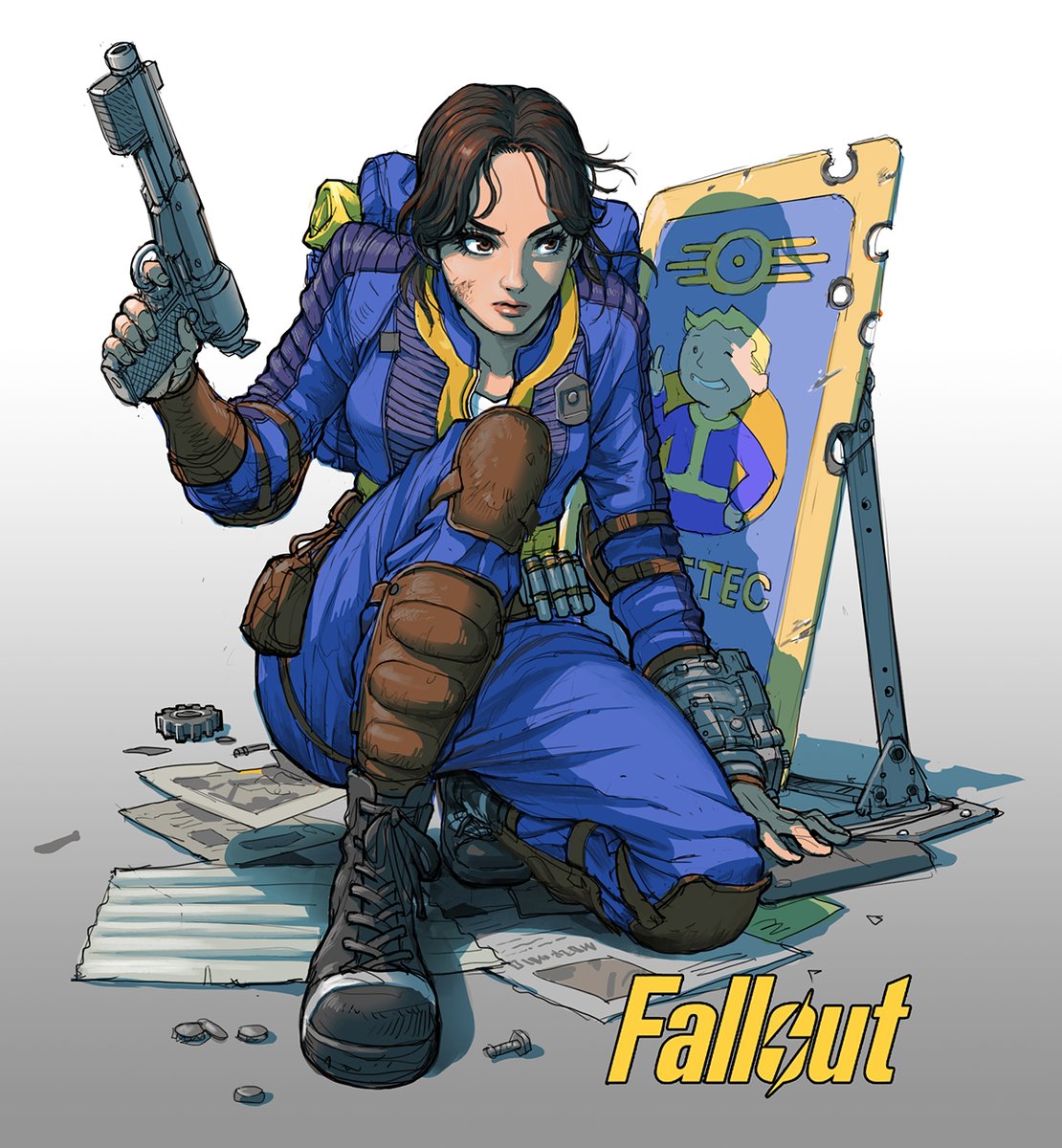 アマプラのドラマ「Fallout」めっちゃ面白い！
主人公「ルシー」描いてみた。
#FalloutSeries  #FalloutOnPrime #lucymaclean #EllaPurnell